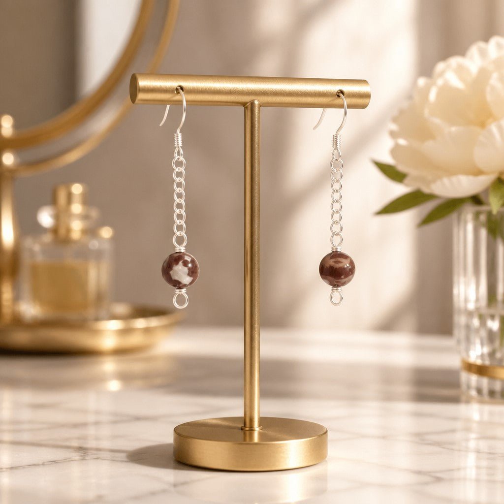 Boucles d'Oreilles Agate Crazy - Argent 925 & Pierre Naturelle