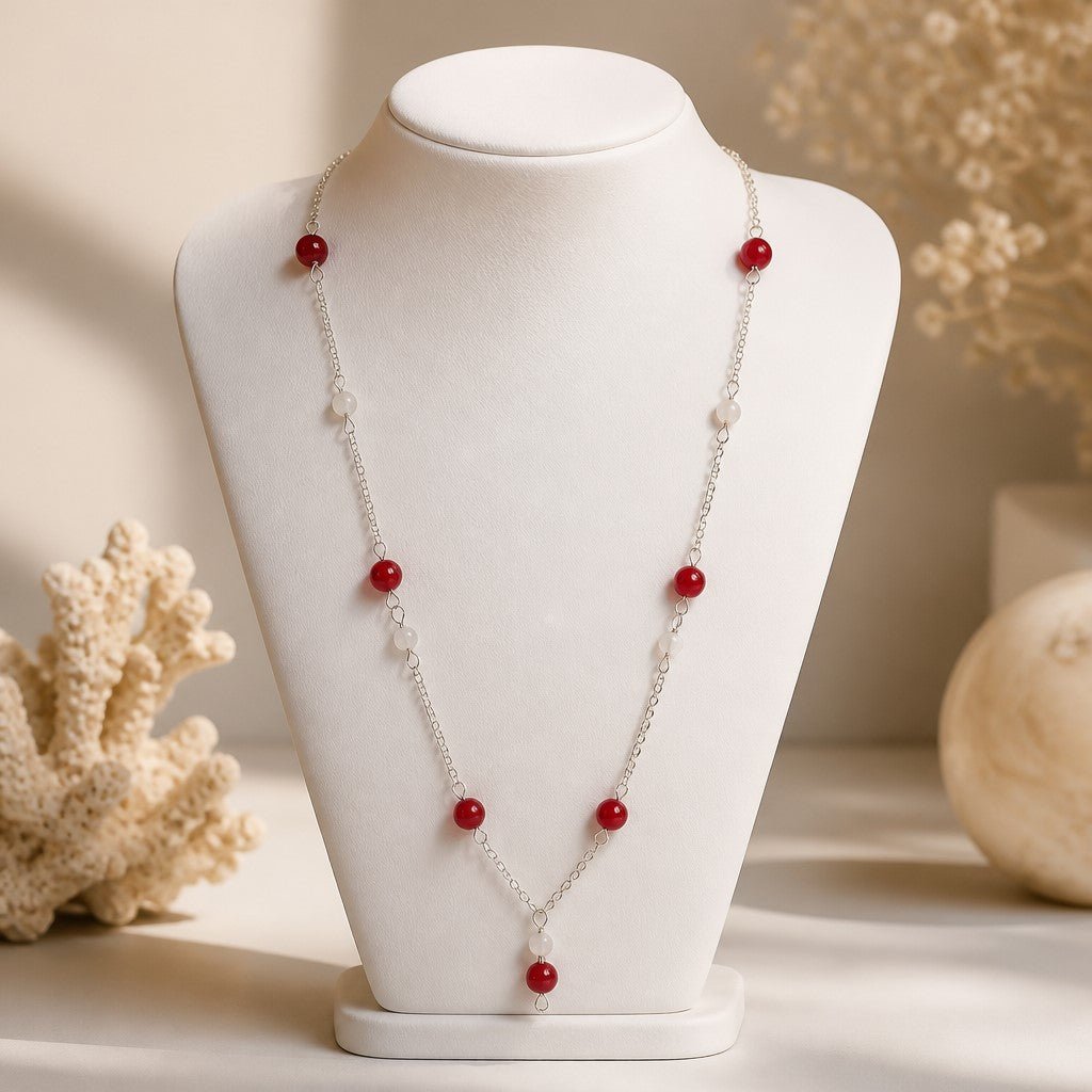 Pendentif Agate Rouge Argent 925 - Pierre Naturelle