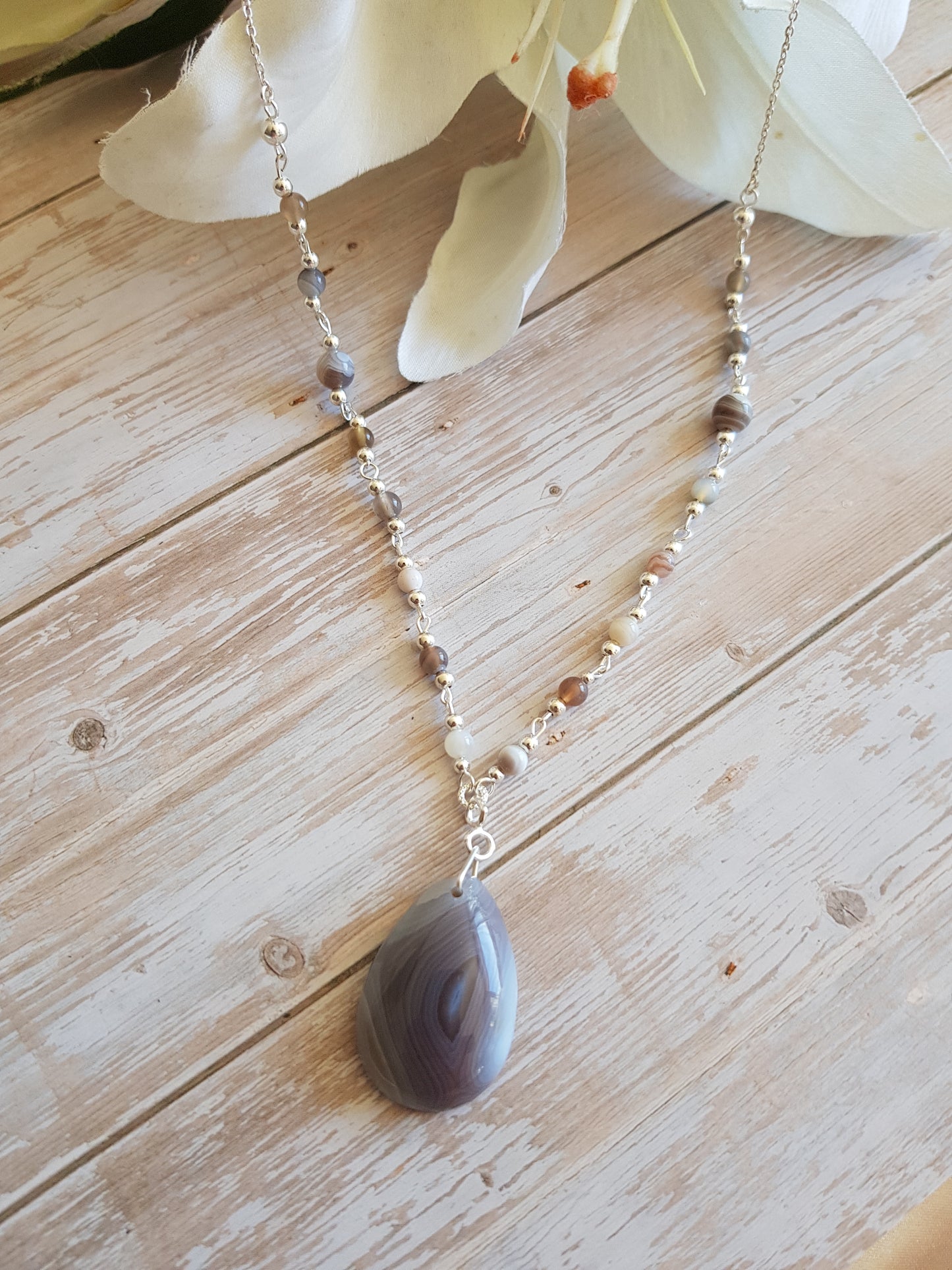 agate botswana argent 925