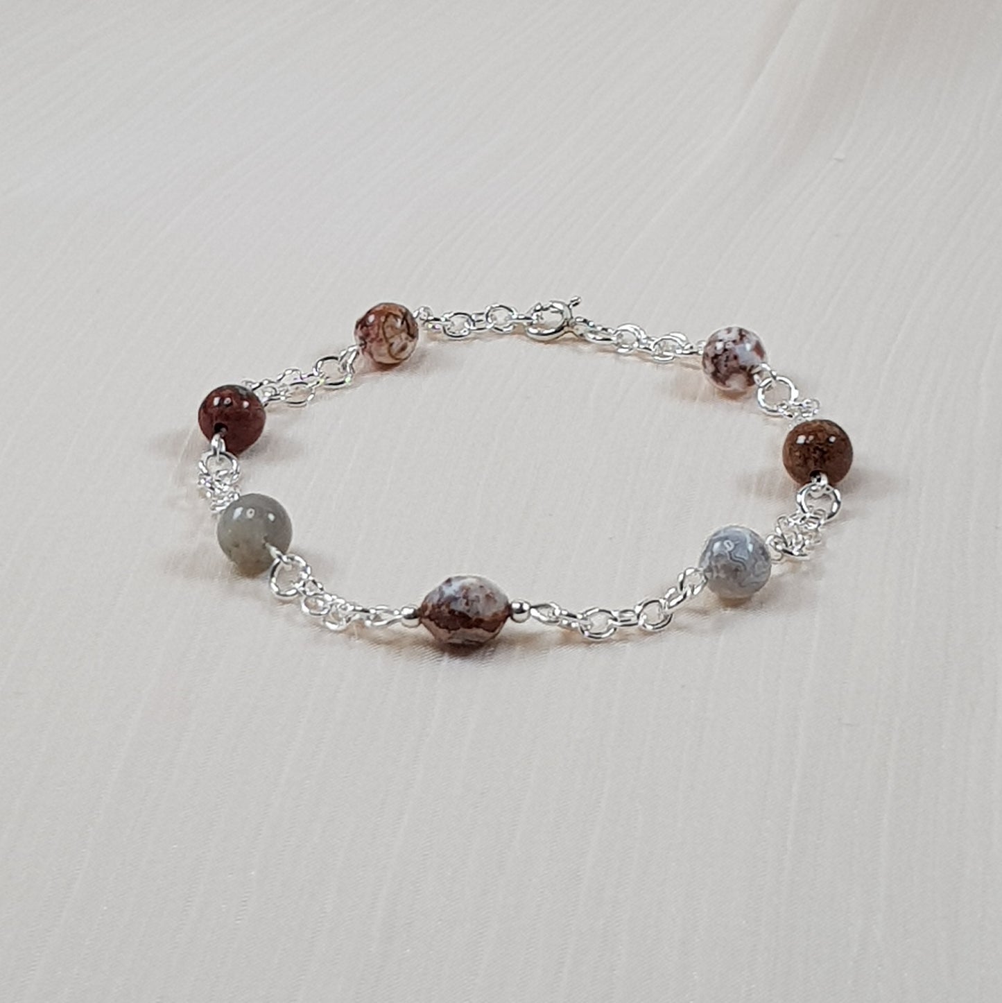 Agate crazy argent 925