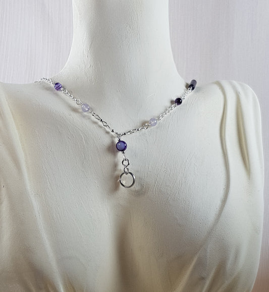 agate violette argent 925