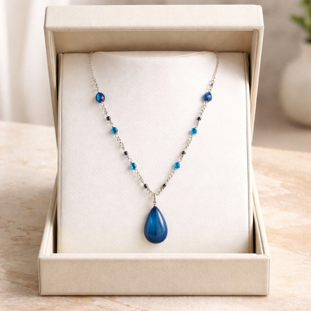 Pendentif Apatite Bleue Argent 925