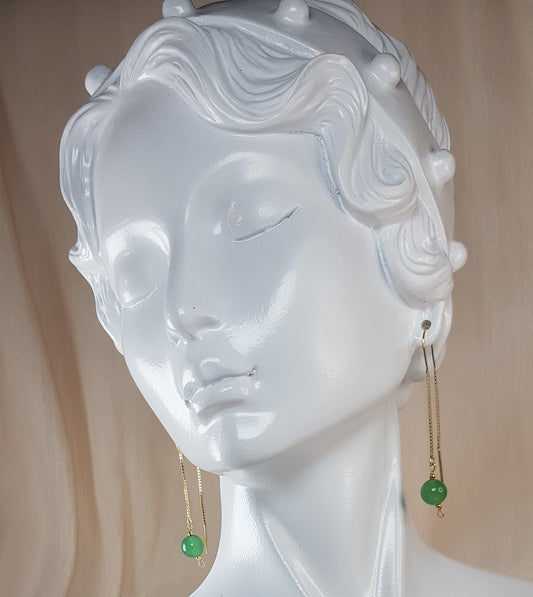 Aventurine argent 925 plaque or 1 micron