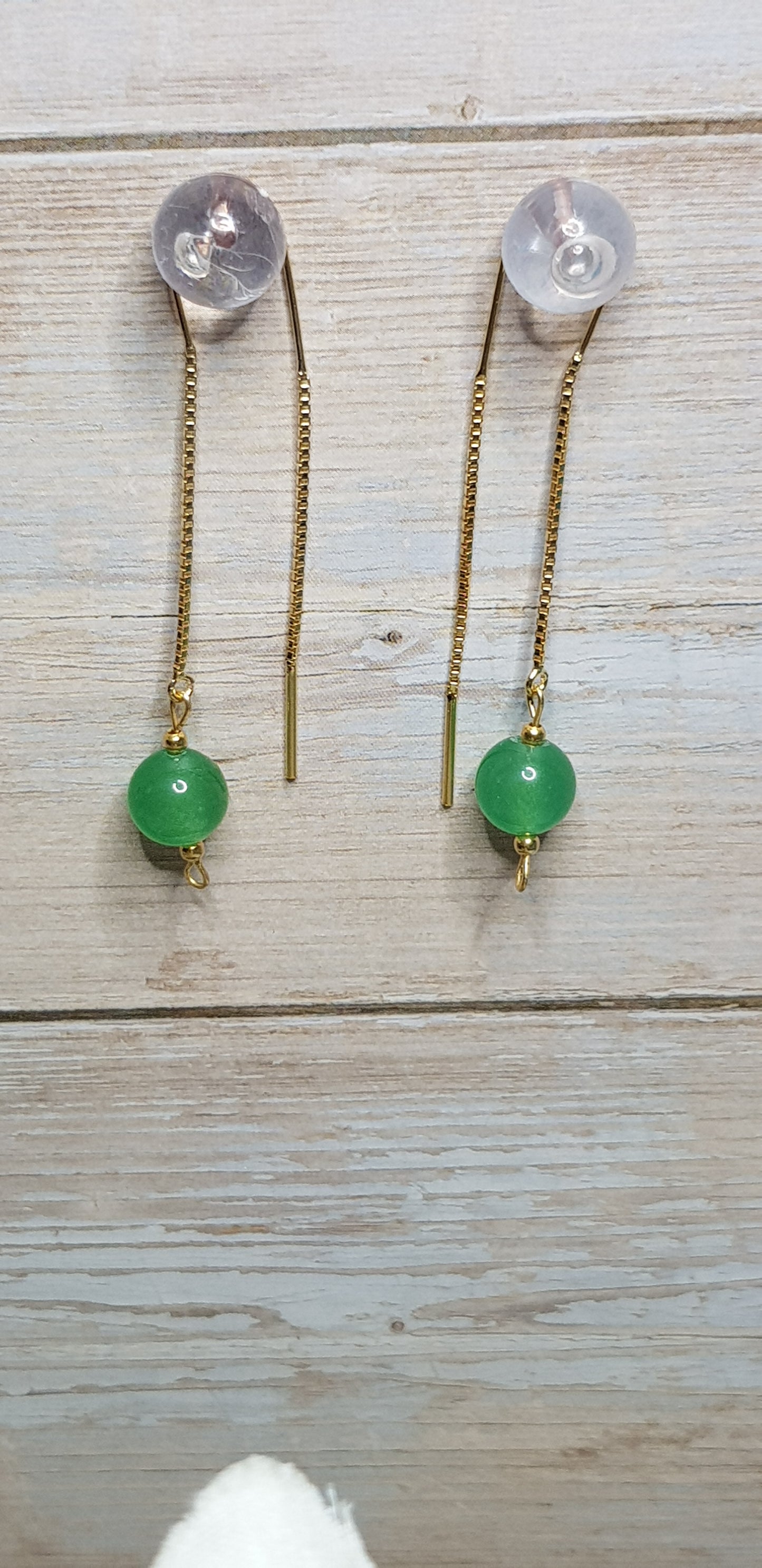 Aventurine argent 925 plaque or 1 micron