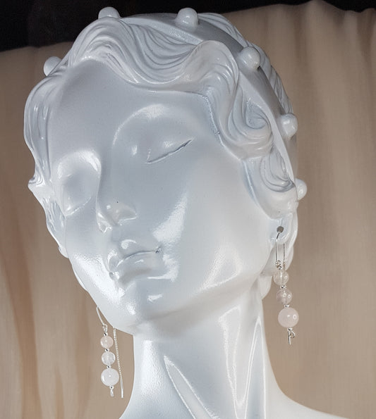 Béryl rose argent 925
