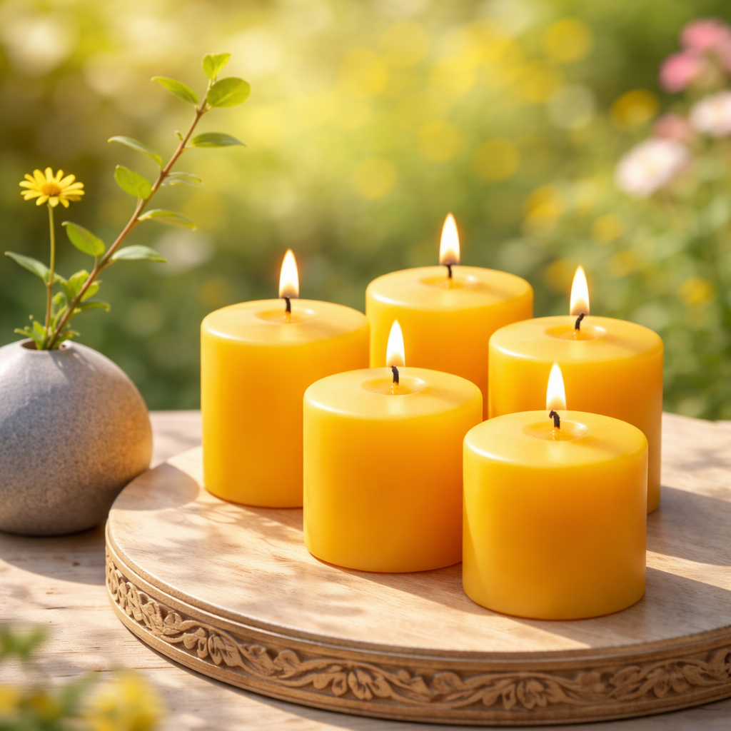 Petite Bougie Votive Soja Citron - Fraîcheur Pétillante cire de soja 100% naturelle