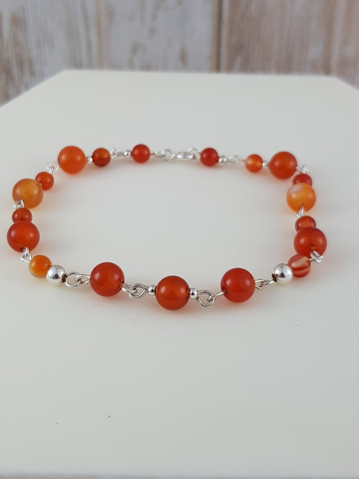 Bracelet cornaline argent 925