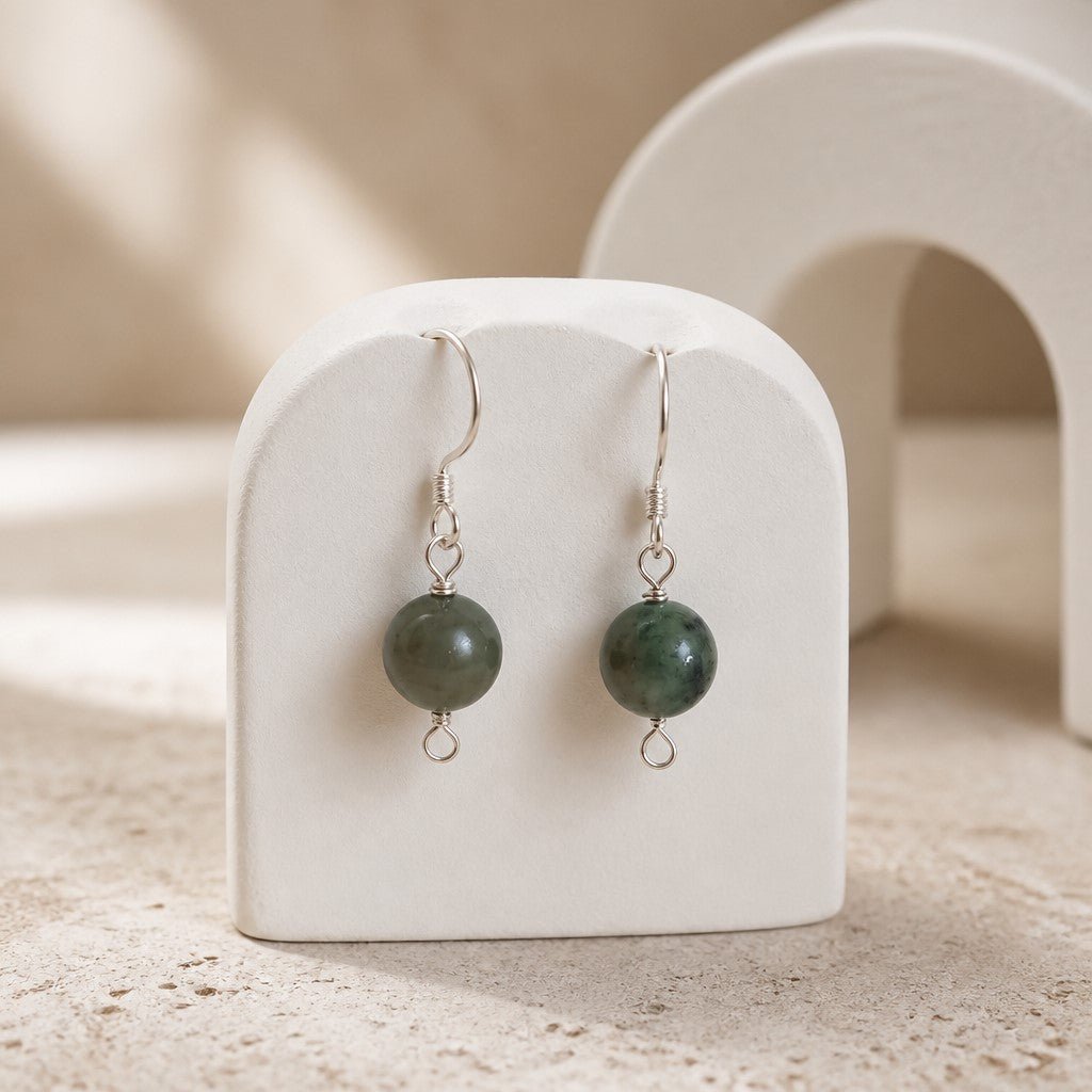 Boucles d'Oreilles Emeraude - Argent 925
