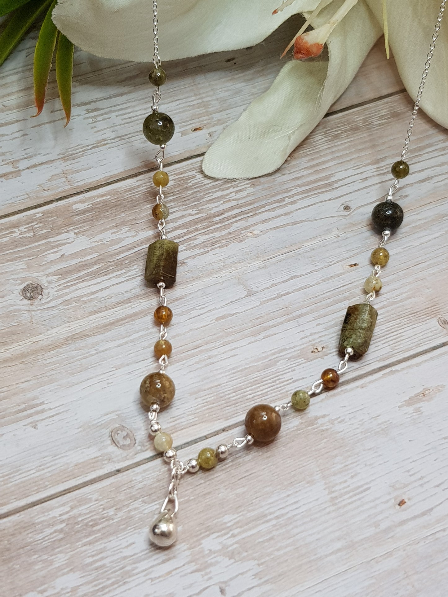 grenat vert argent 925