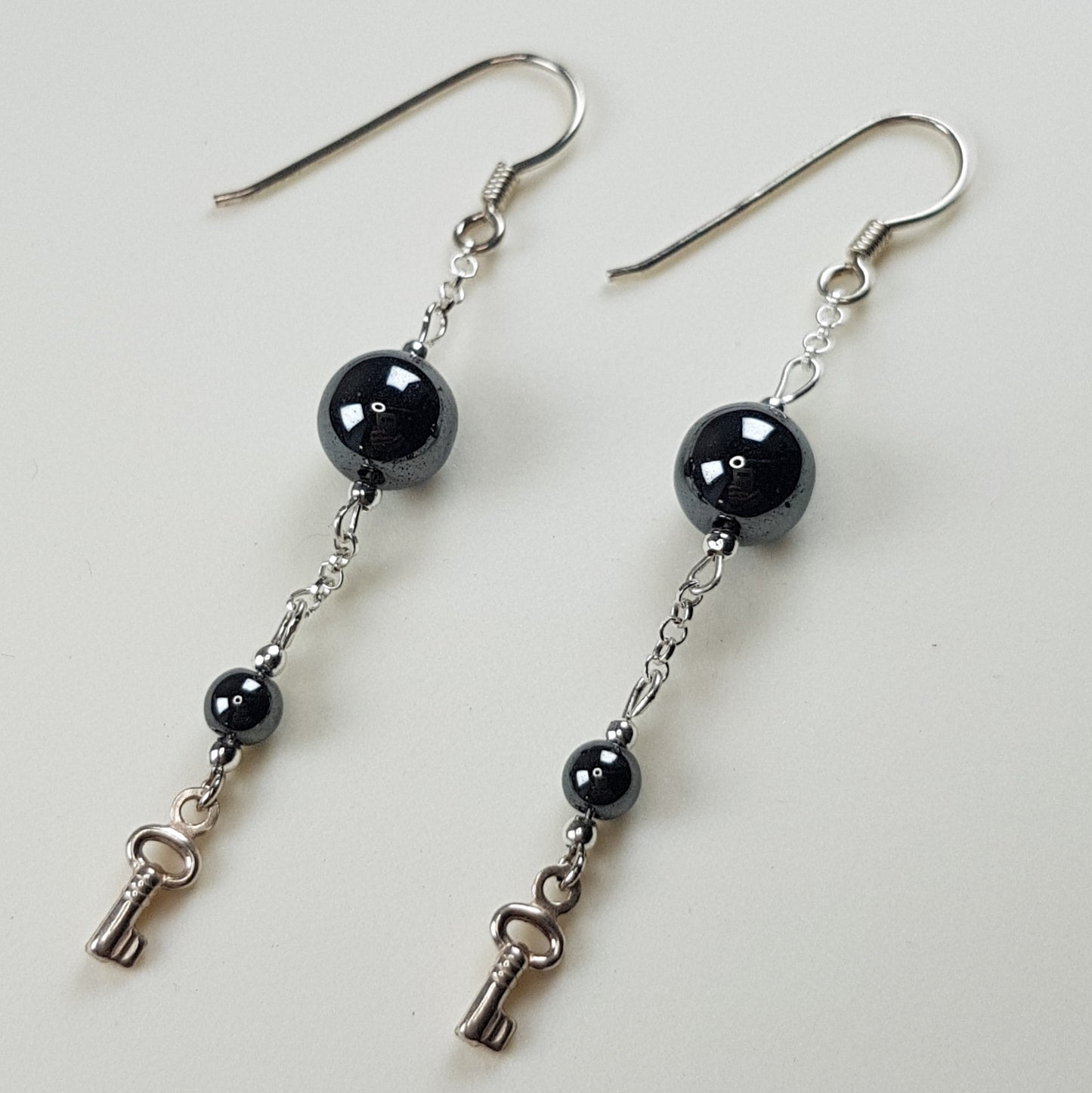Boucles d'Oreilles Hématite - Argent 925 & Pierre Naturelle