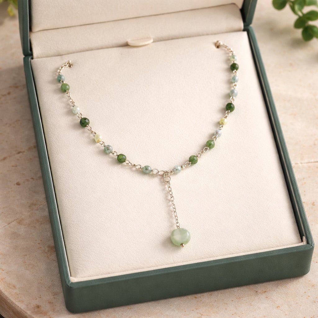 Pendentif Jade Birmanie Thaïlande Argent 925 | Lithothérapie Harmonie | Bijoux Zen
