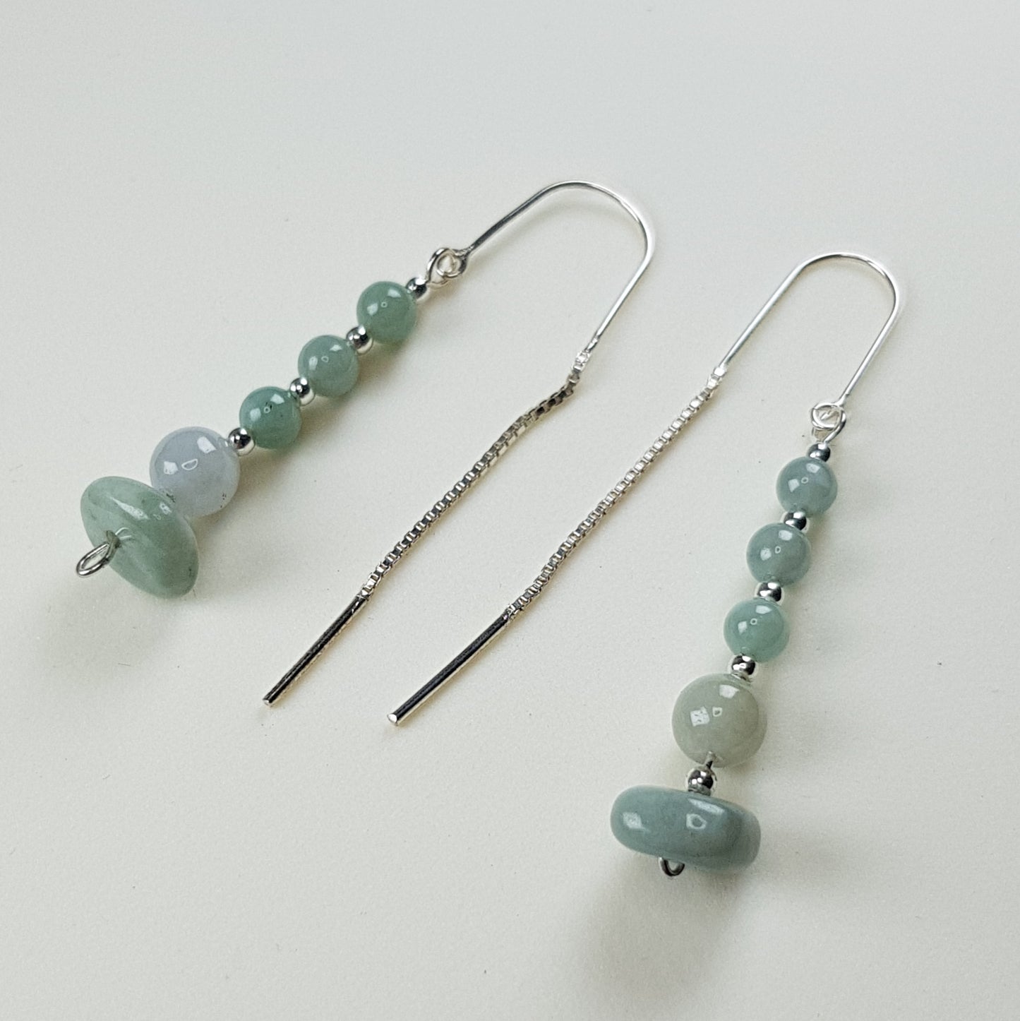 Boucles d'Oreilles Jade de Birmanie - Argent 925 & Pierre Naturelle