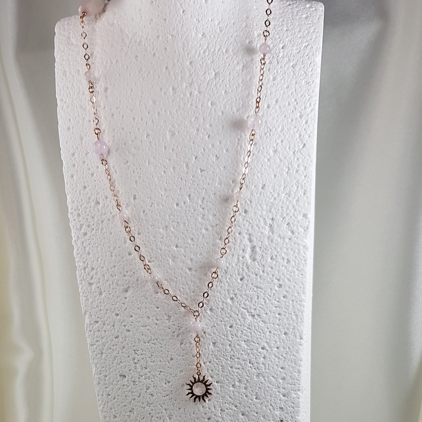 Pendentif Kunzite Argent 925 Plaqué Or Rose - Pierre d'Amour Inconditionnel