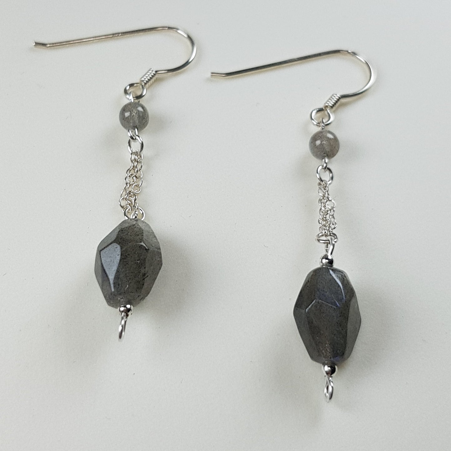 Boucles d'Oreilles Labradorite - Argent 925 & Pierre Naturelle