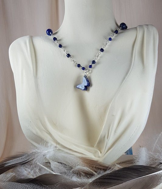 lapis lazuli papillon argent 925