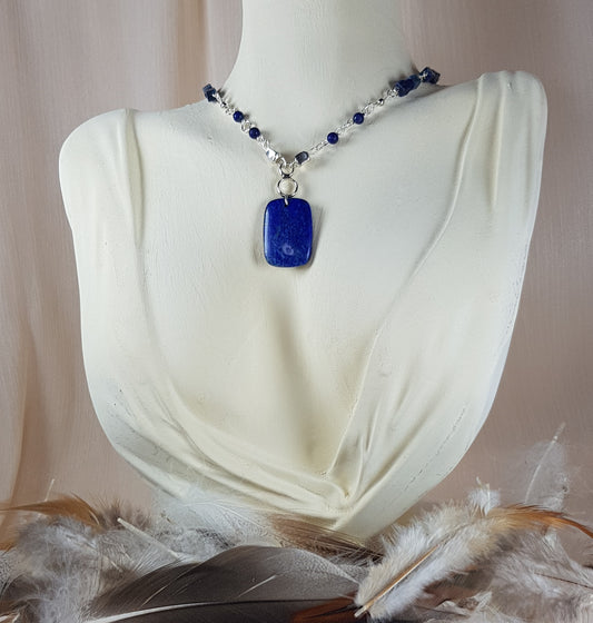 lapis lazuli rectangle argent 925