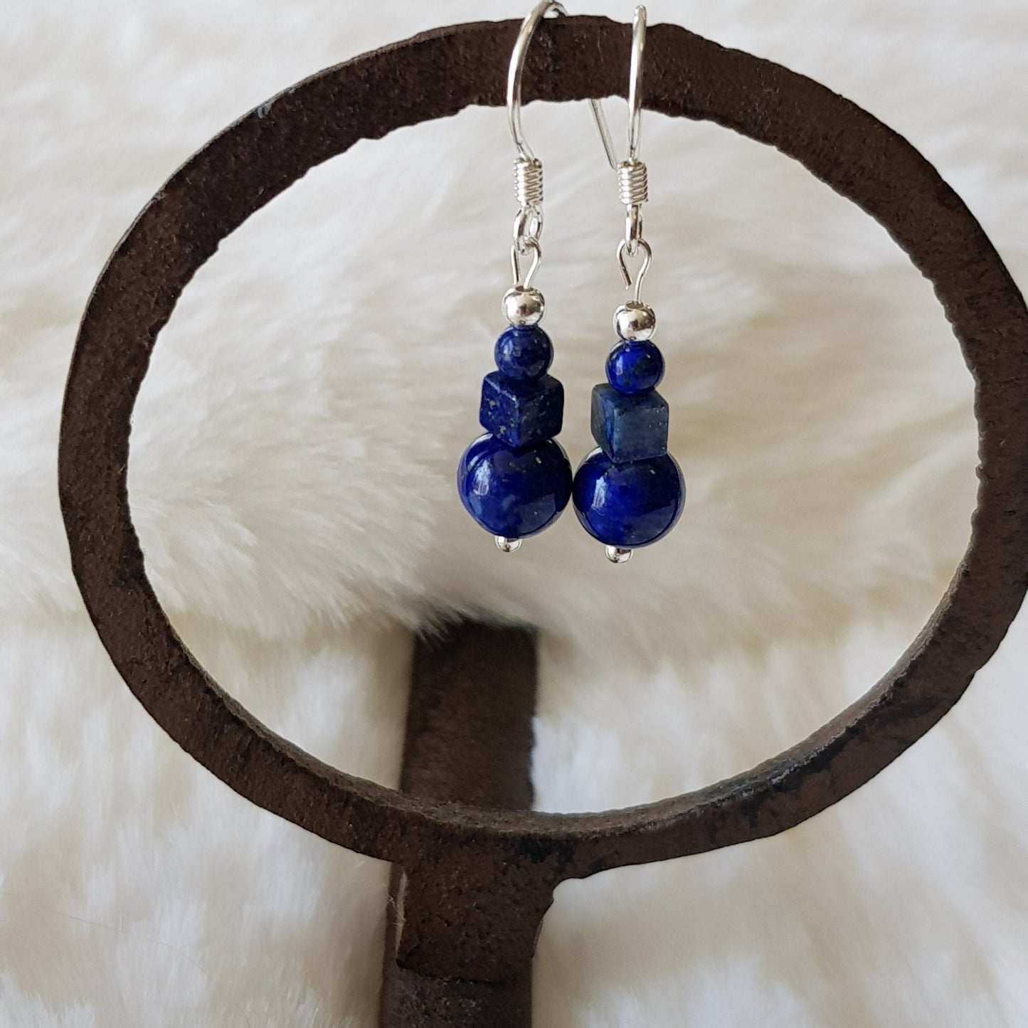 Boucles d'oreilles Lapis lazuli argent 925