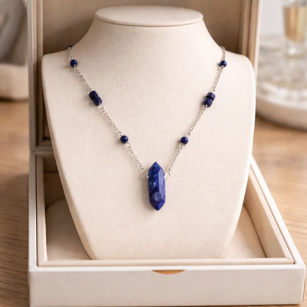 Pendentif Lapis Lazuli Argent 925 - Pierre de Sagesse et Vérité