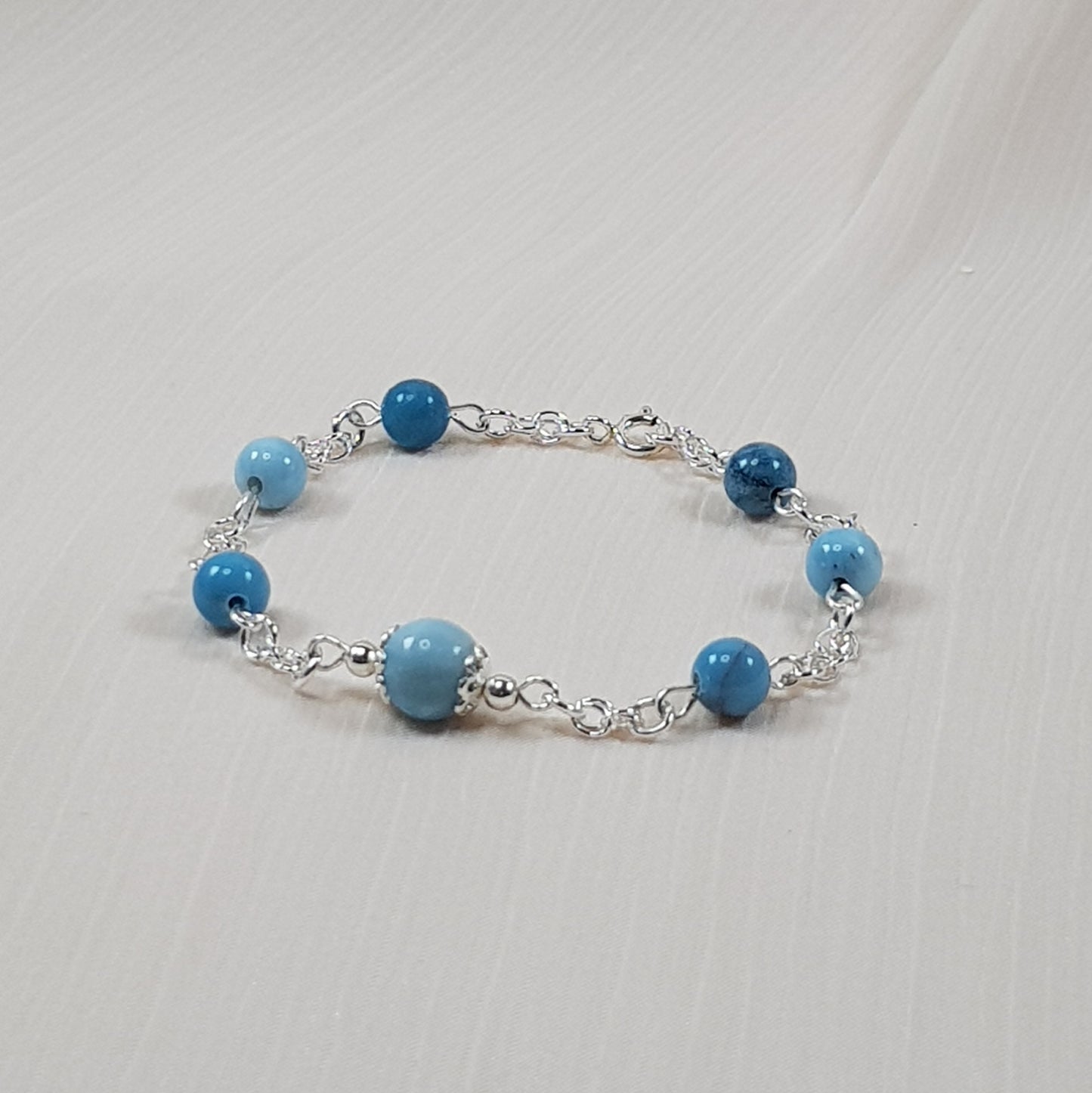 Larimar bleu argent 925