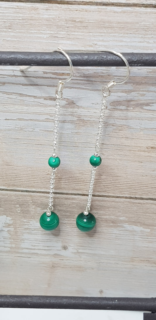 Malachite argent 925