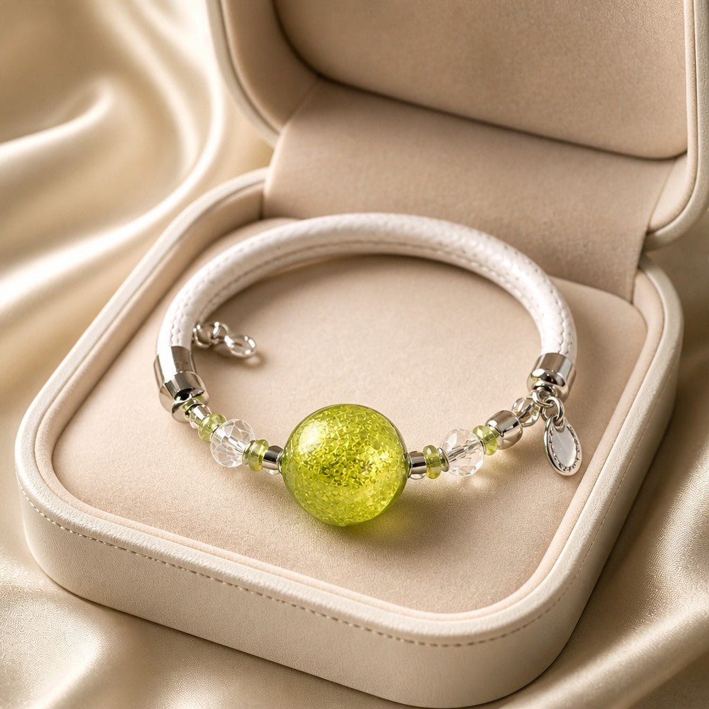 Bracelet Murano Médaillon Design - Verre Vénitien Artisanal Certifié