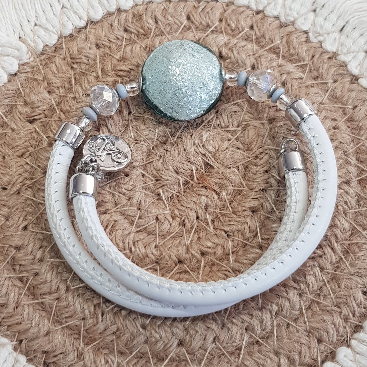 Bracelet murano médaillon design