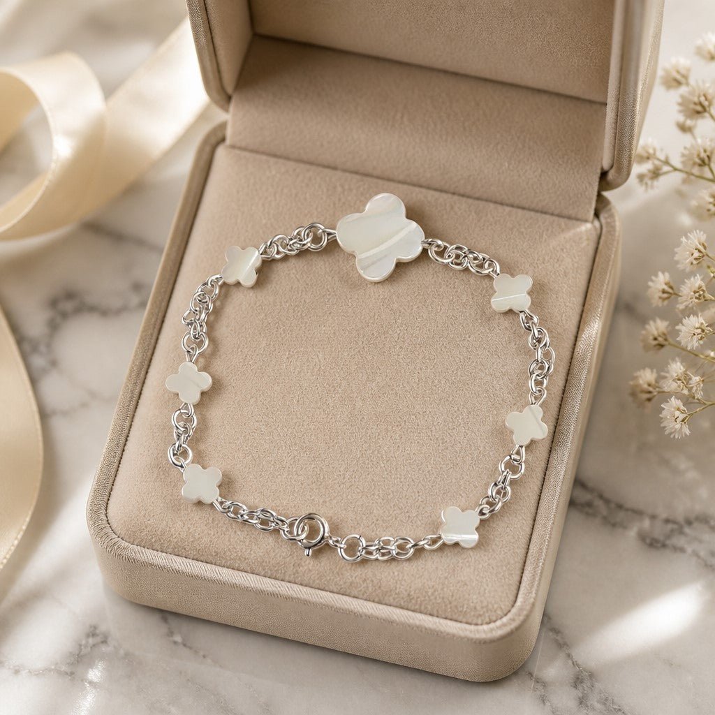 Bracelet Nacre Alhambra Argent 925 - Pierre Naturelle