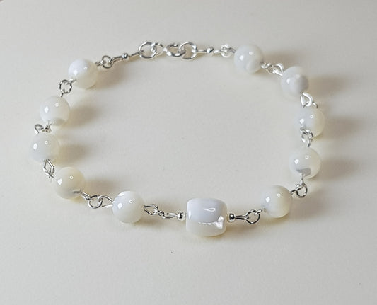 Nacre fusette argent 925