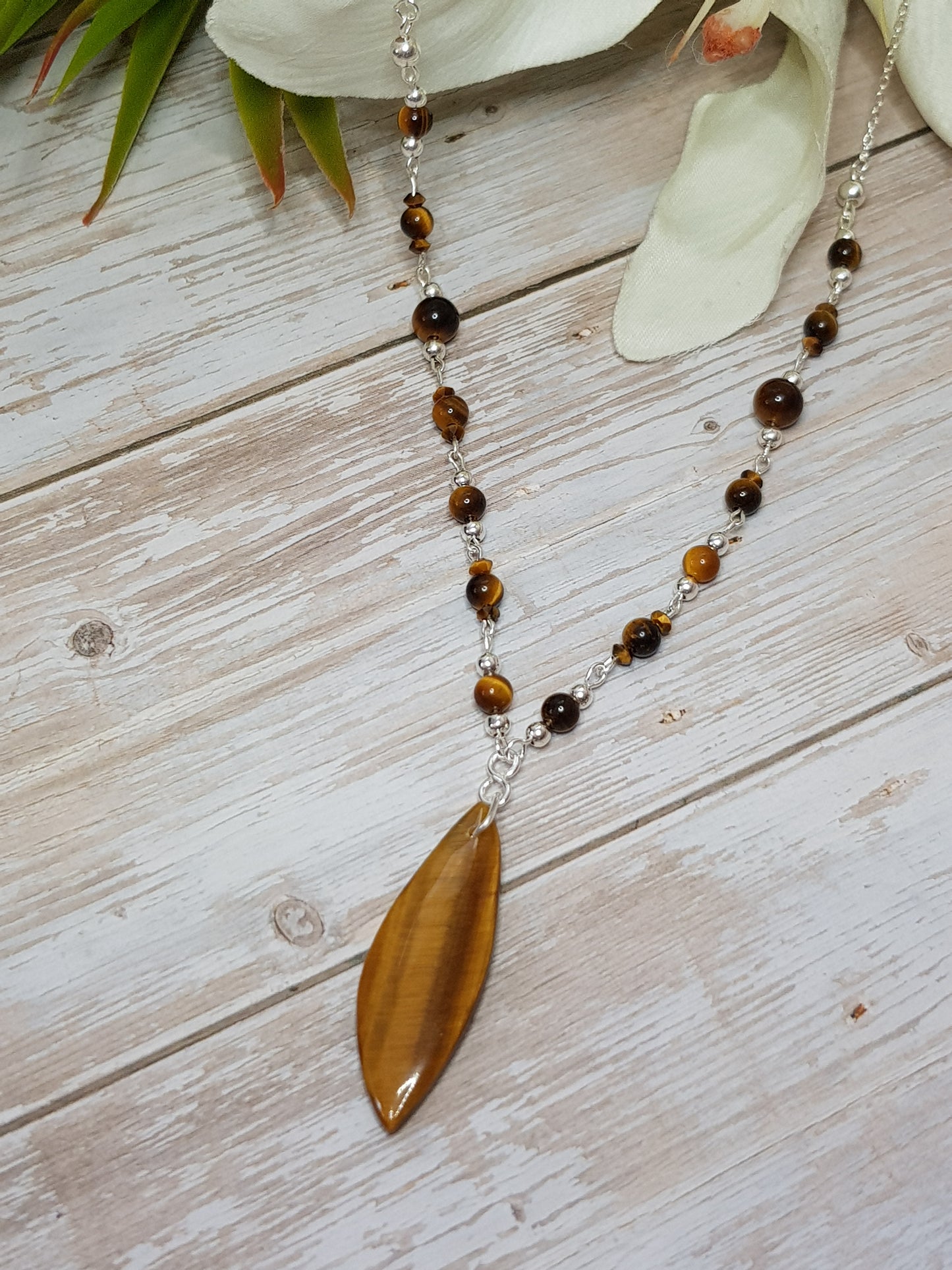 oeil du tigre argent 925