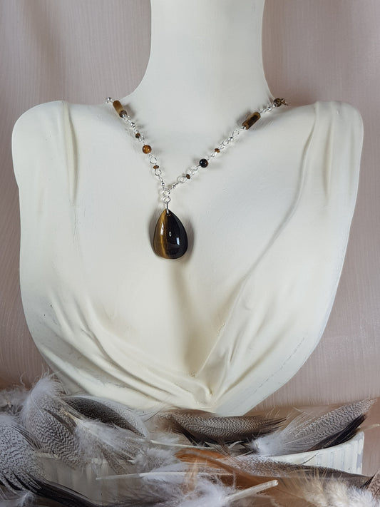 oeil du tigre  argent 925