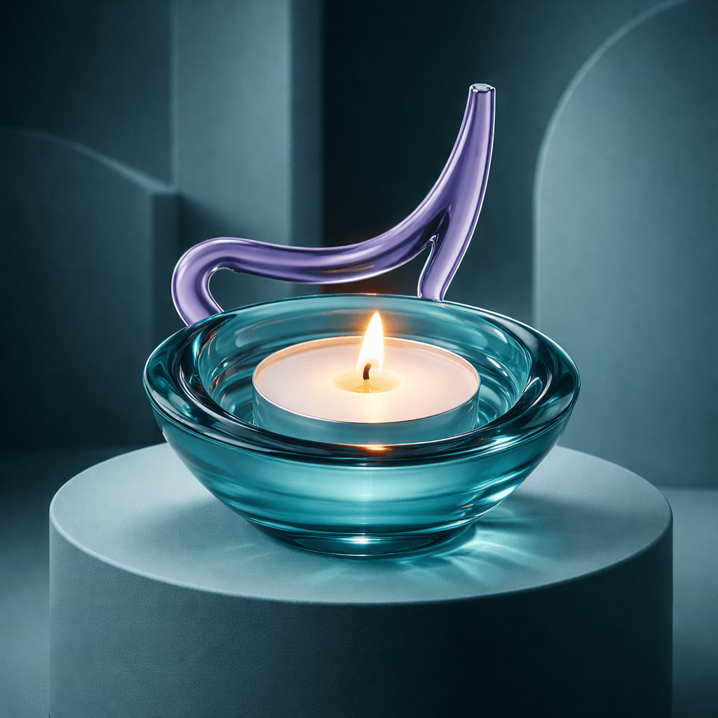 Bougeoir Chauffe-Plat Bleu Apaisant - Ambiance Calme Sereine