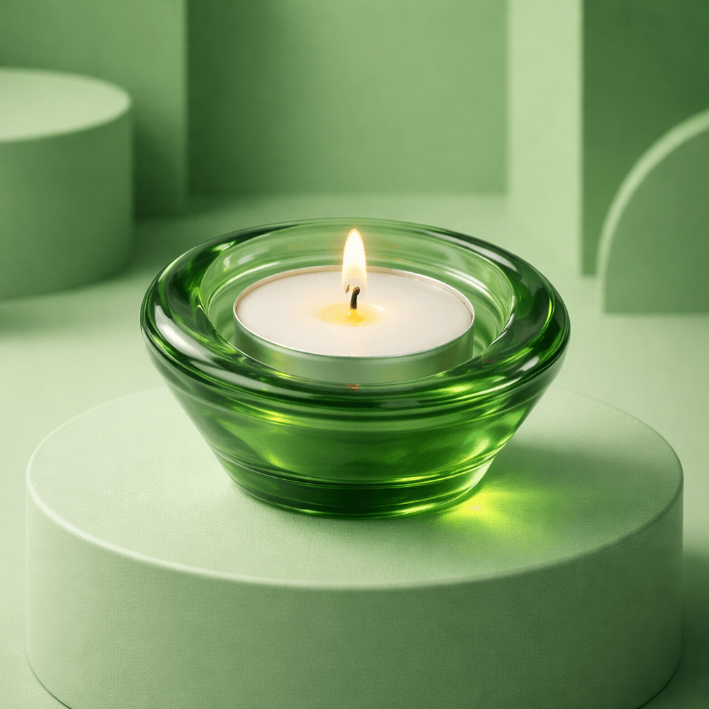 Bougeoir Chauffe-Plat Vert Nature - Ambiance Zen Apaisante