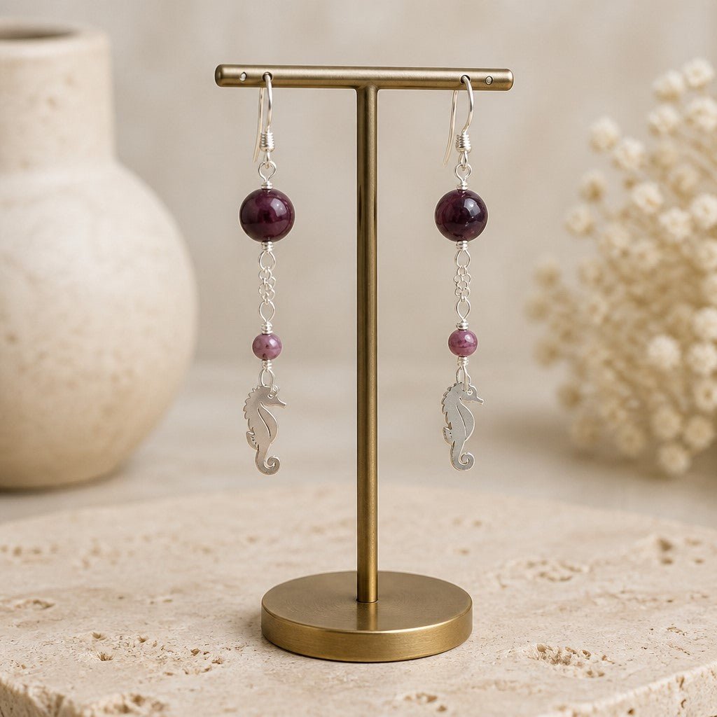 Boucles d'Oreilles Tourmaline Rose - Argent 925 & Pierre Naturelle
