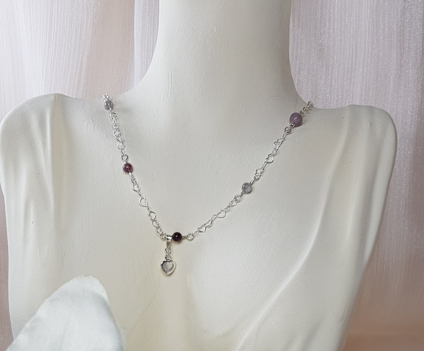 tourmaline rose ou rubelitte argent 925