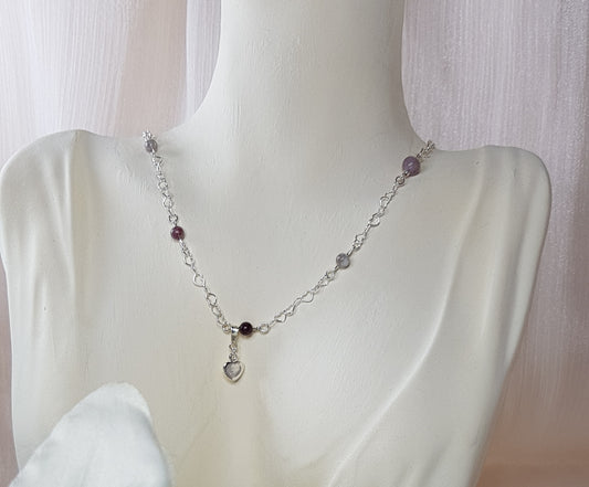 tourmaline rose ou rubelitte argent 925