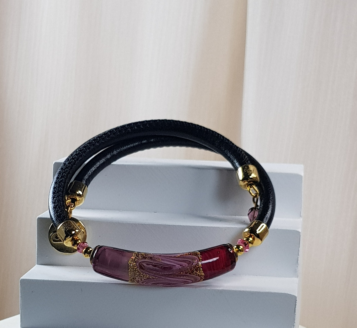 Bracelet murano tube violine