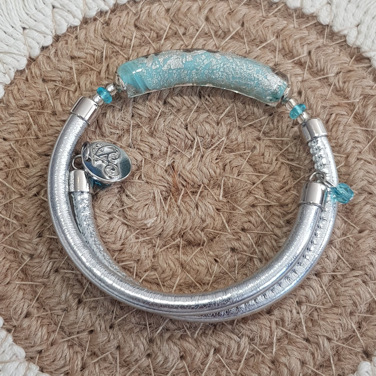 Bracelet murano tube effet