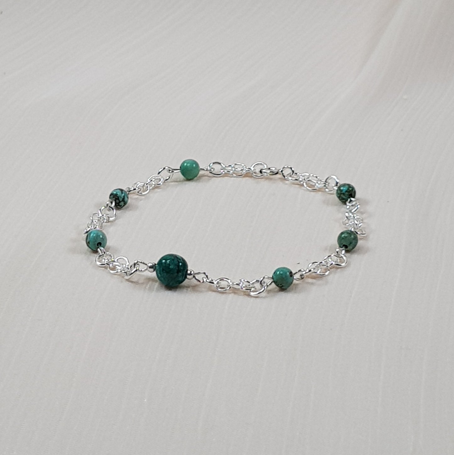 Turquoise d'Afrique + argent 925