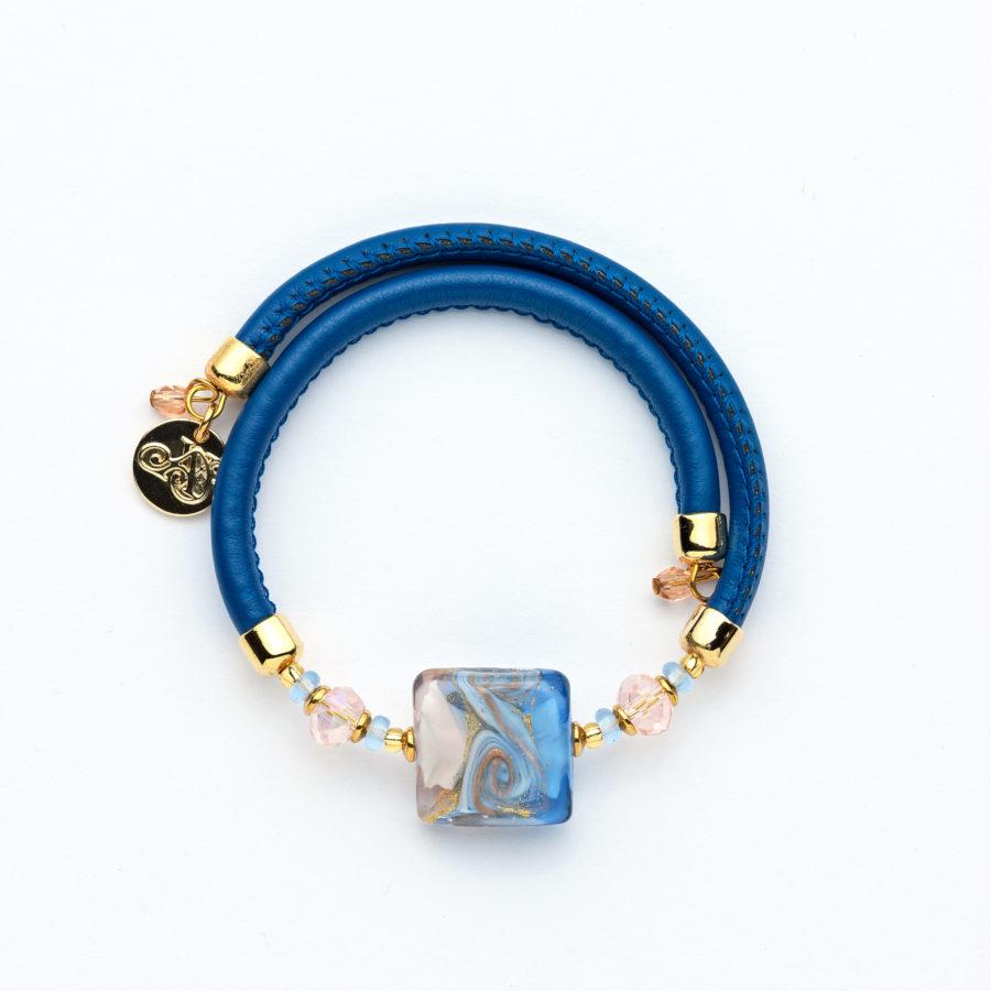 Bracelet murano carré tendresse