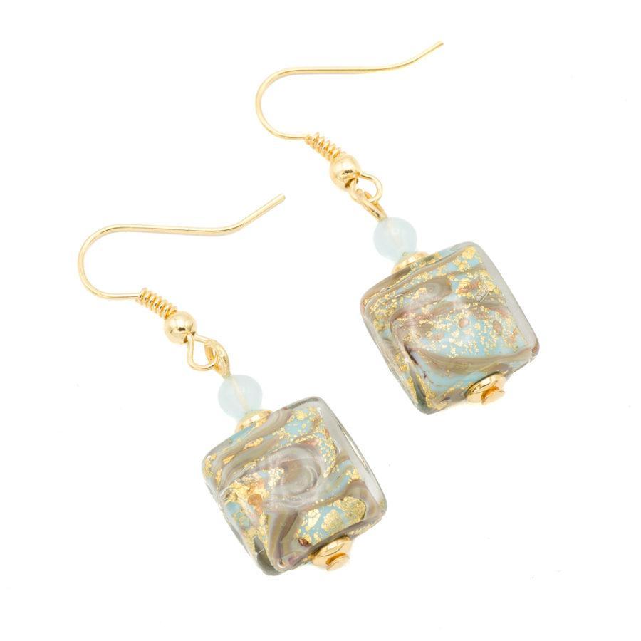 Boucles d'oreilles murano ciel 9242