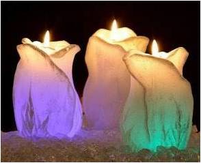 Bougie fleur led
