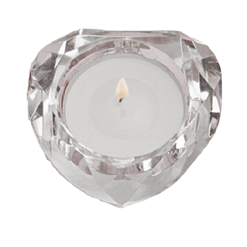 Bougeoir diamant en verre