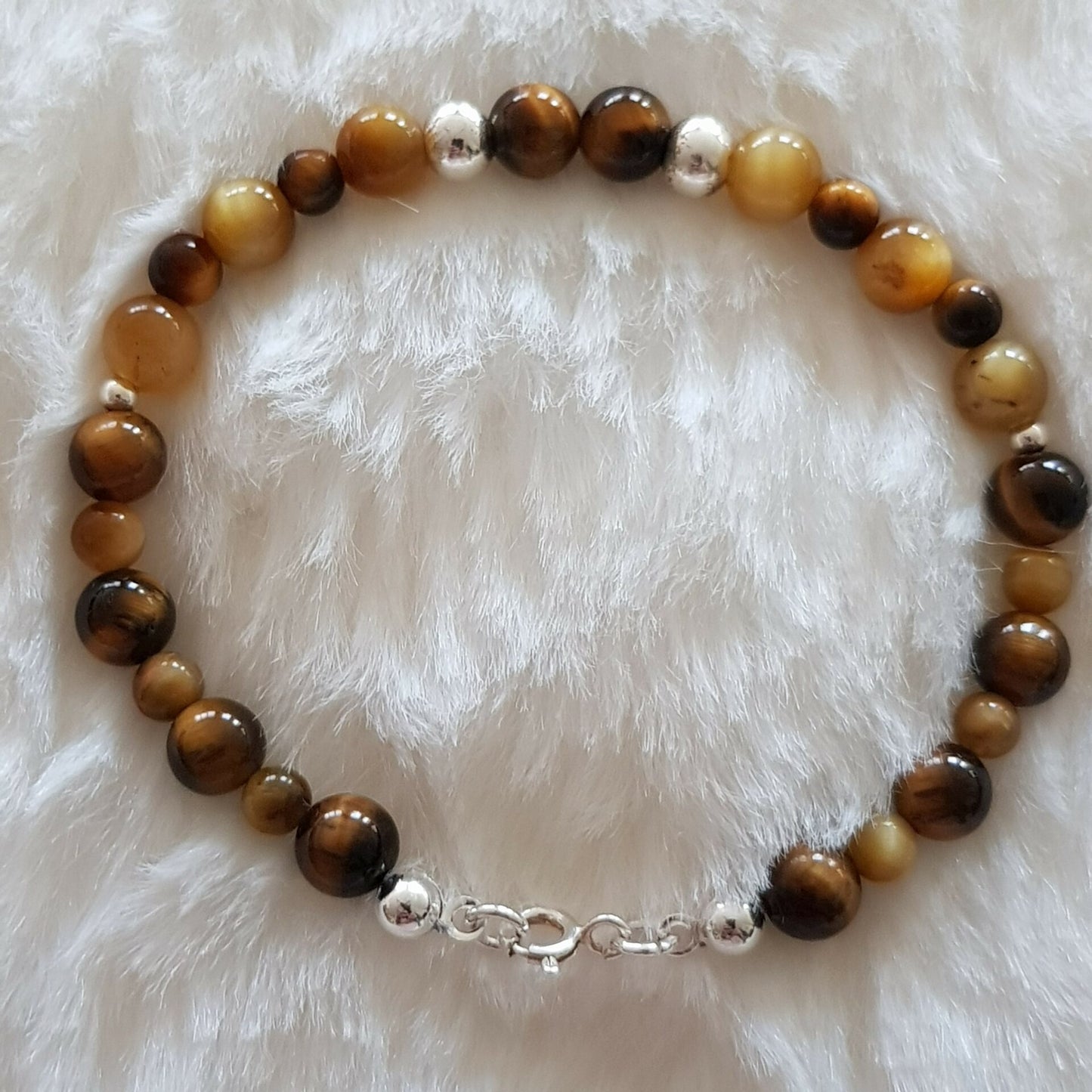Bracelet oeil du tigre argent 925