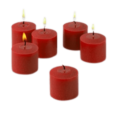 Petite bougie votive fraise
