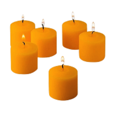 Petite bougie votive orange
