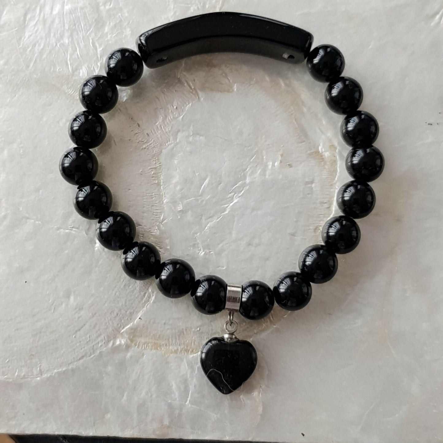 Bracelet amour obsidienne