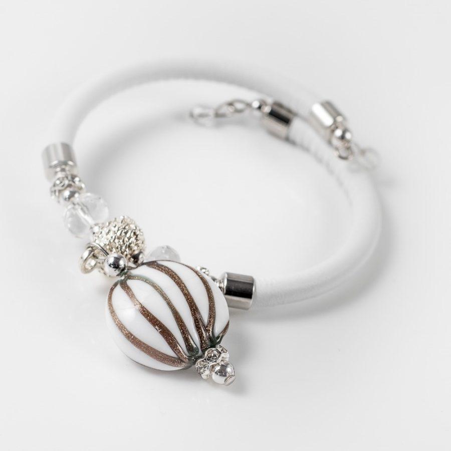 Bracelet murano Toscane blanc