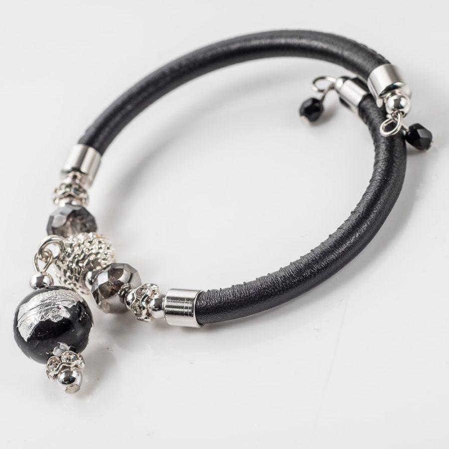 Bracelet murano Toscane noir