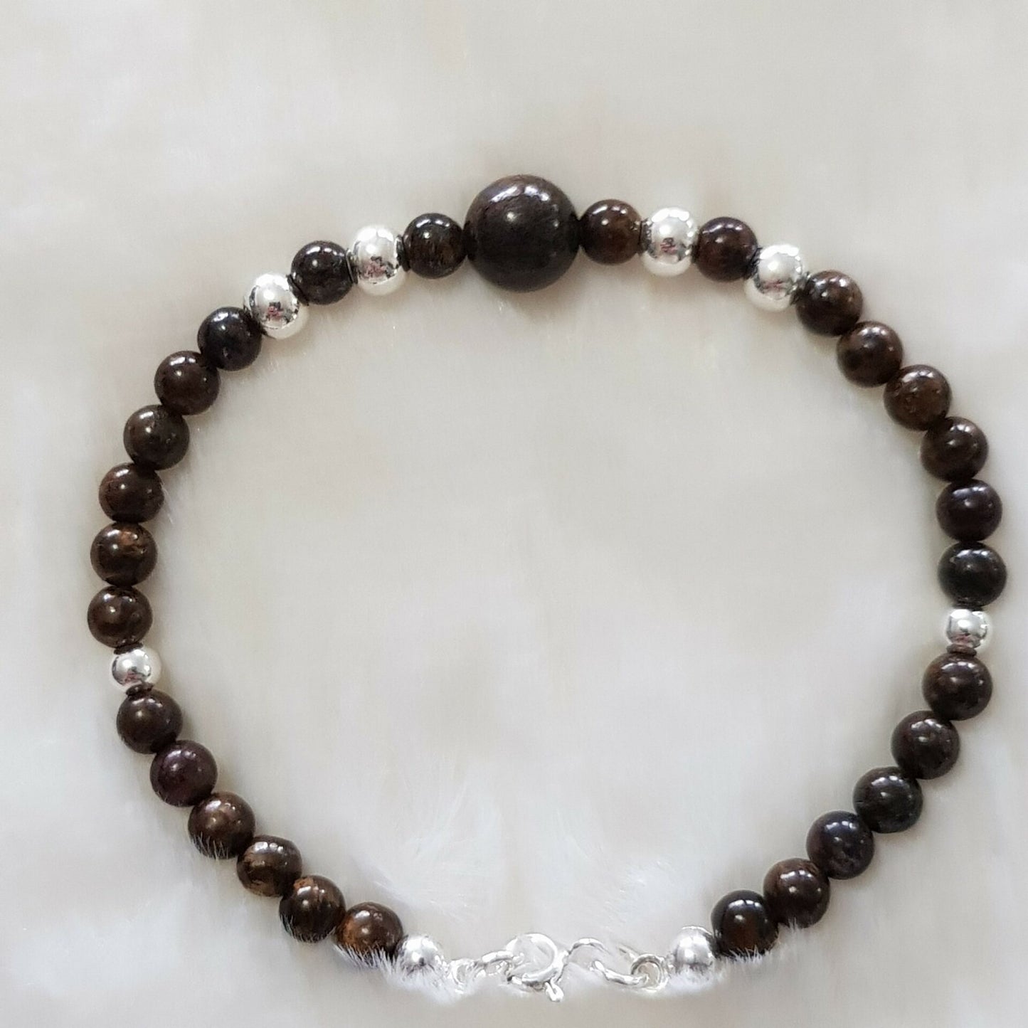 Bracelet bronzite argent 925