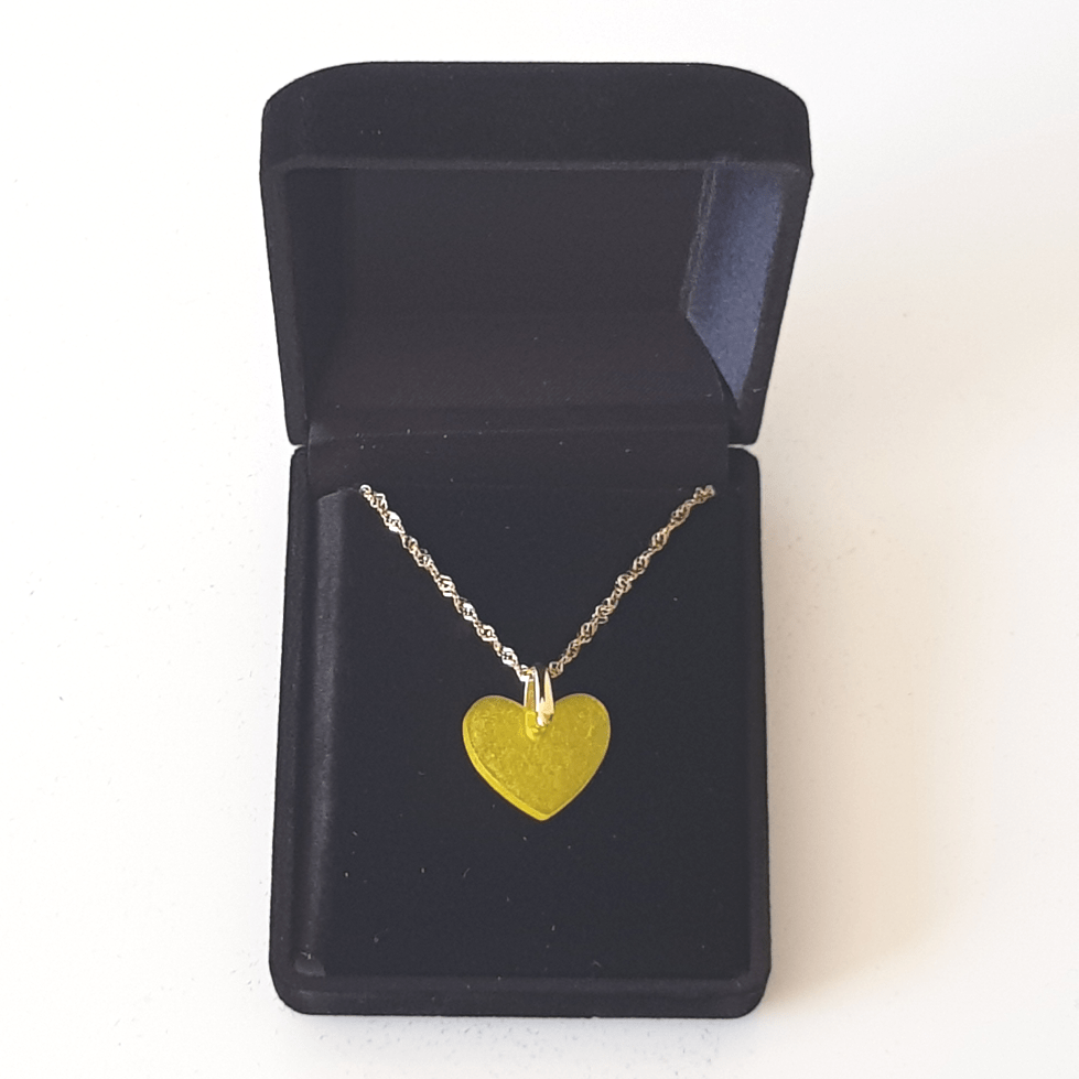 Collier coeur citron